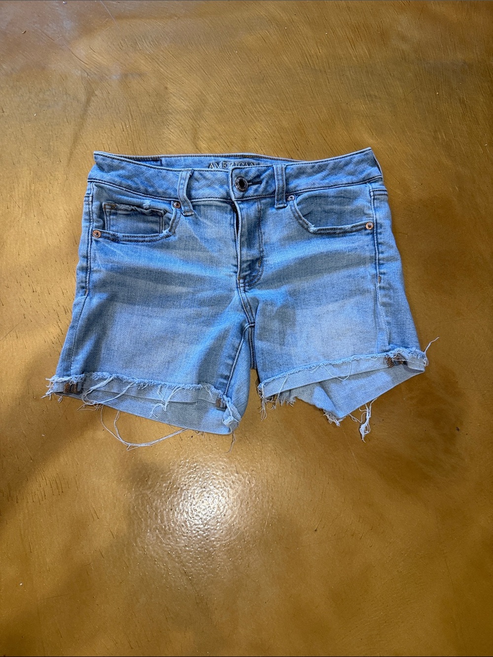 American Eagle Outfitters Light Blue Denim Cutoff Shorts
